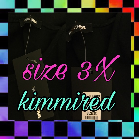 🆕Fashion Nova Black Crop Top/Legging Set~ 3X ~NWT - Picture 7 of 7